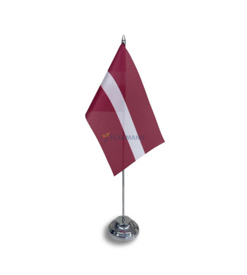 Vienvietīgs metāla galda karogu statīvs SILVER