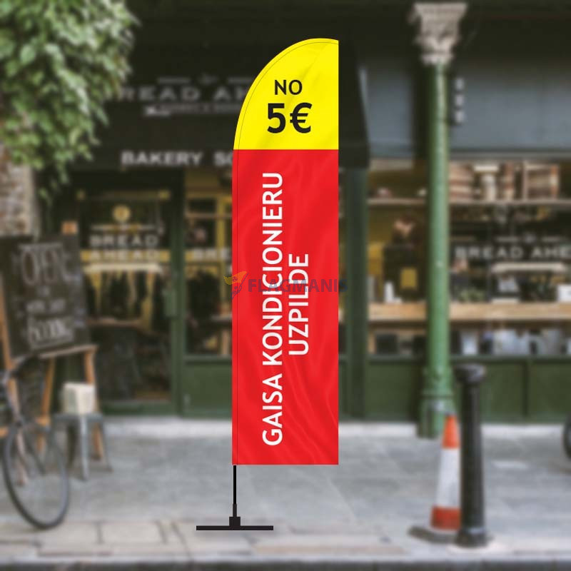 Reklāmas karogs ar dizainu "Gaisa kondicionieru uzpilde no €5" Reklāmas karogs ar dizainu "Gaisa kondicionieru uzpilde no €5"