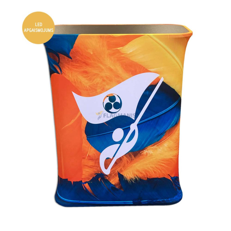 Mobilais tekstila galds RECT-LED, taisnstūrveida