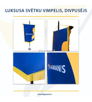 Luksusa svētku vimpelis, divpusējs