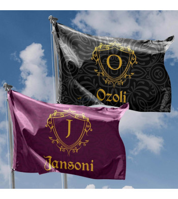 Personalizēts karogs ar ģimenes simboliku