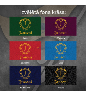 Personalizēts karogs ar ģimenes simboliku