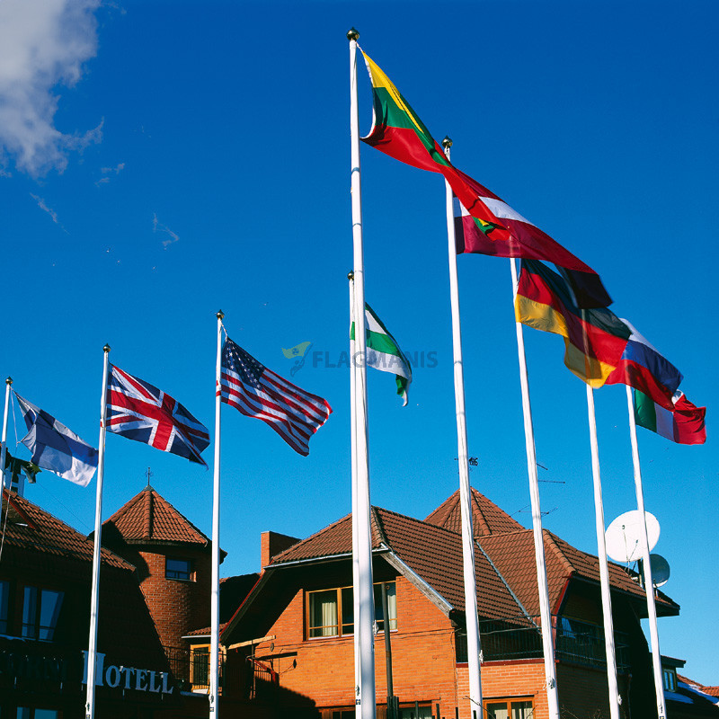 Karoga masts, baltā krāsā