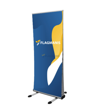 Divpusējs Roll Up Strong mobilais statīvs, lietošanai...