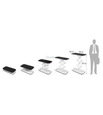 Mobilais tekstila galds RECT-AUTO, taisnstūrveida