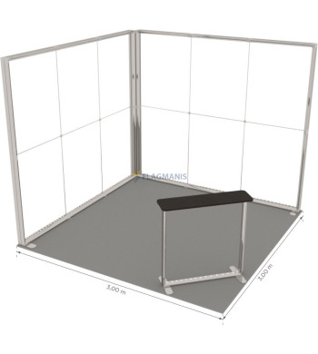 Izstāžu sistēma GO Corner, 9m² (3x3)