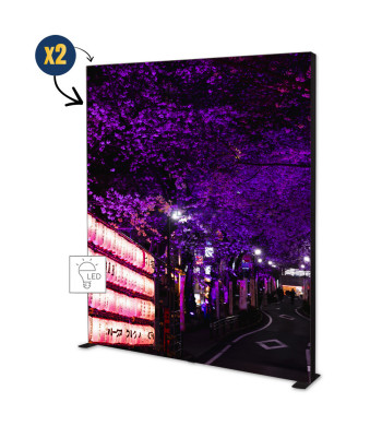 Mobilais gaismas stends Flagman Pro Black, 200 x 250 cm