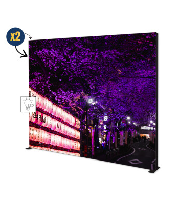 Mobilais gaismas stends Flagman Pro Black, 300 x 250 cm