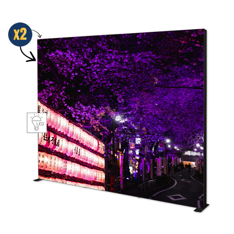 Mobilais gaismas stends Flagman Pro Black, 300 x 250 cm