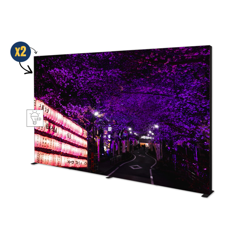 Mobilais gaismas stends Flagman Pro Black, 400 x 250 cm